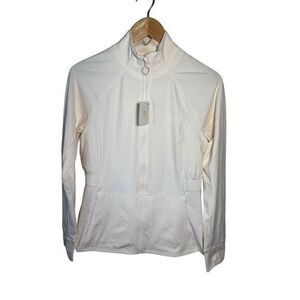 Fabletics Women's Cream White Trinity Cold Weather Performance Jacket Size M NWT